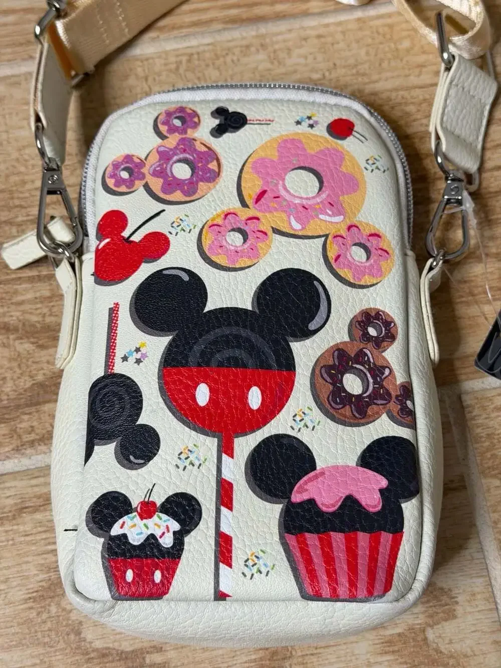 Disney Mickey Mouse Sweets and Treats Crossbody Cell Phone Wallet Bag